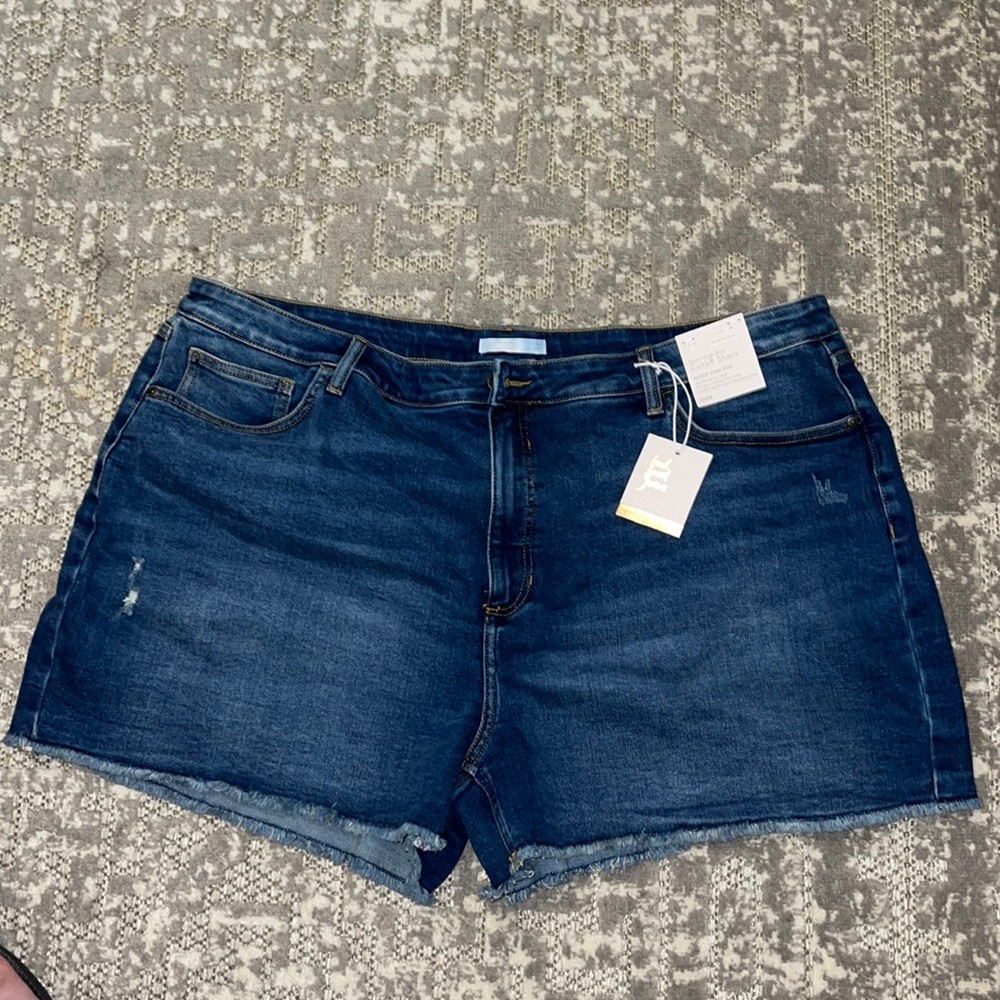 Plus Size LC Lauren Conrad High-Rise Cut-Off Jean Shorts